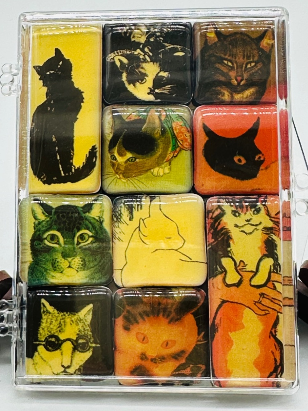 Lucy Lu Designs Mighty Magnets Cat Set of 10 Art History Feline Warhol Gottfried